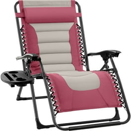 MF Studio Heavy Duty Folding Outdoor Recliner Lightweight Zero Gravity Chair with Cup Holder Aqua Walmart