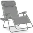 thumbnail image 1 of Best Choice Products Oversized Zero Gravity Chair, Folding Outdoor Patio Recliner w/ Cup Holder - Dove Gray, 1 of 7