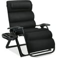 thumbnail image 1 of Best Choice Products Oversized Zero Gravity Chair, Folding Recliner w/ Removable Cushion, Side Tray - Onyx Black, 1 of 8