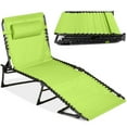 thumbnail image 1 of Best Choice Products Patio Chaise Lounge Chair, Outdoor Portable Adjustable Pool Recliner w/ Pillow - Lime Green, 1 of 8