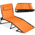 thumbnail image 1 of Best Choice Products Patio Chaise Lounge Chair, Outdoor Portable Adjustable Pool Recliner w/ Pillow -  Orange, 1 of 8