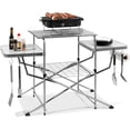 thumbnail image 1 of Best Choice Products Portable Folding Grill Table, Outdoor Food Prep Station for Camping w/ Carrying Case, 4 Hooks, 1 of 7
