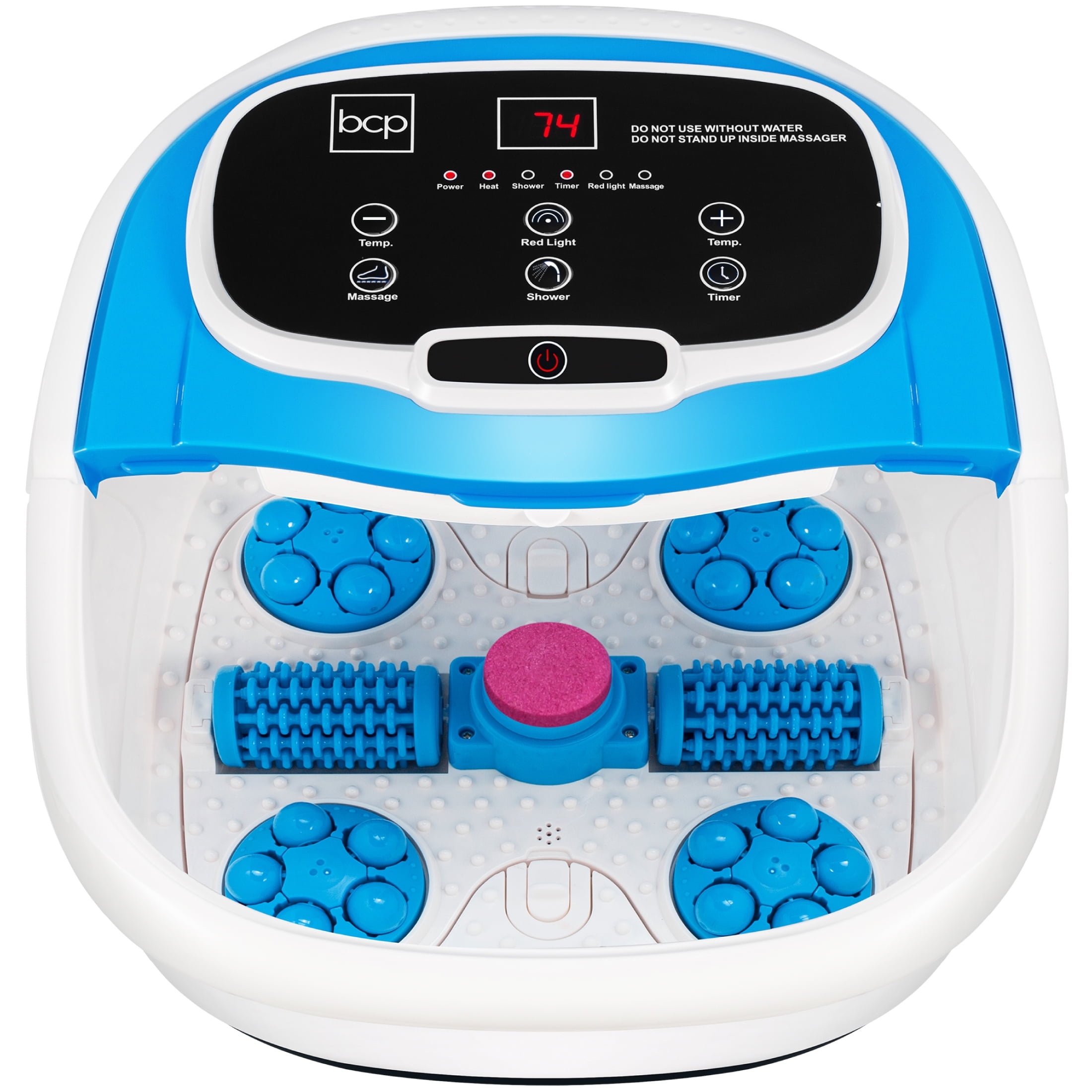 Best Choice Products Portable Heated Shiatsu Foot Bath Massage Spa w/ Pumice Stone, Waterfall