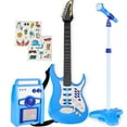 thumbnail image 1 of Best Choice Products Pretend Play Kids Electric Guitar, Toy Guitar with Interactive Microphone, Amp - Soft Blue, 1 of 7