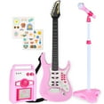 thumbnail image 1 of Best Choice Products Pretend Play Kids Electric Guitar, Toy Guitar with Interactive Microphone, Amp - Soft Pink, 1 of 7