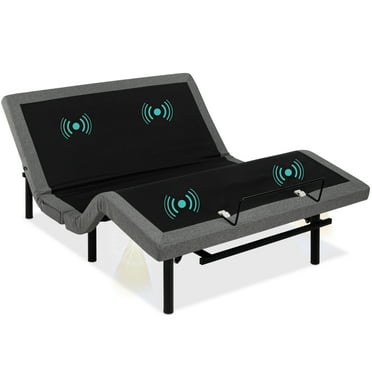 Best Choice Products Queen Size Adjustable Bed Base for Stress Management with Massage, Remote Control, USB Ports