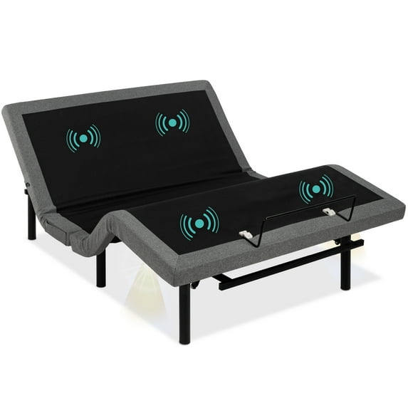 Best Choice Products Queen Size Adjustable Bed Base for Stress Management with Massage, Remote Control, USB Ports