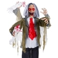 thumbnail image 1 of Best Choice Products Rotten Ronnie Standing Animatronic Zombie Scary Halloween Prop w/ Pre-Recorded Phrases, 1 of 7