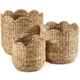 thumbnail image 1 of Best Choice Products Scalloped 3PC Water Hyacinth Nesting Baskets - Natural, 1 of 10