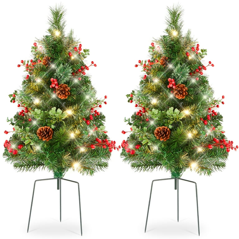 https://i5.walmartimages.com/seo/Best-Choice-Products-Set-of-2-24-5in-Outdoor-Pathway-Christmas-Trees-Decor-w-LED-Lights-Berries-Pine-Cones-Ornaments_1e1e319e-f7a0-48e1-b955-aa9e32cf4c14.553025ebd84ba6e8dae4eec4cbeac503.jpeg?odnHeight=768&odnWidth=768&odnBg=FFFFFF