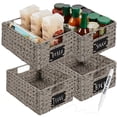 thumbnail image 1 of Best Choice Products Set of 4 12in Woven Water Hyacinth Pantry Baskets w/ Chalkboard Label, Chalk Marker - Gray, 1 of 7