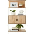 thumbnail image 1 of Best Choice Products Storage Bookshelf for Living Room, Walkway w/ Enclosed Cabinet, Elevated Design - Light Oak, 1 of 7