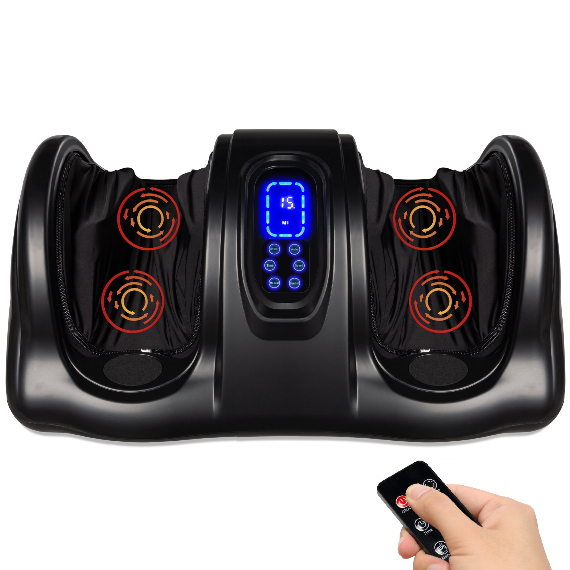 Best Choice Products Therapeutic Kneading & Rolling Shiatsu Foot Massager w/ High Intensity Rollers, Remote - Black - Walmart.com