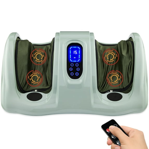 Best Choice Products Therapeutic Kneading & Rolling Shiatsu Foot Massager w/ High Intensity Rollers, Remote - Sage Green