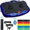 thumbnail image 1 of Best Choice Products Vibration Platform, Full Body Exercise Machine w/ Bluetooth Speakers, 5 Resistance Bands - Blue, 1 of 7