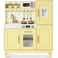 thumbnail image 1 of Best Choice Products Wooden Cottage Kids Pretend Play Kitchen with 11 Accessories, Espresso Machine - Butter, 1 of 10
