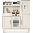 thumbnail image 1 of Best Choice Products Wooden Cottage Kids Pretend Play Kitchen with 11 Accessories, Espresso Machine - Cream, 1 of 10