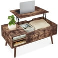 thumbnail image 1 of Best Choice Products Wooden Mid-Century Modern Lift Top Coffee Table w/ Hidden Storage, Removable Shelf - Brown, 1 of 8