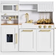 thumbnail image 1 of Best Choice Products Wooden Toddler Kitchen Playset with Espresso Machine, Toy Storage and 17 Accessories - White, 1 of 9