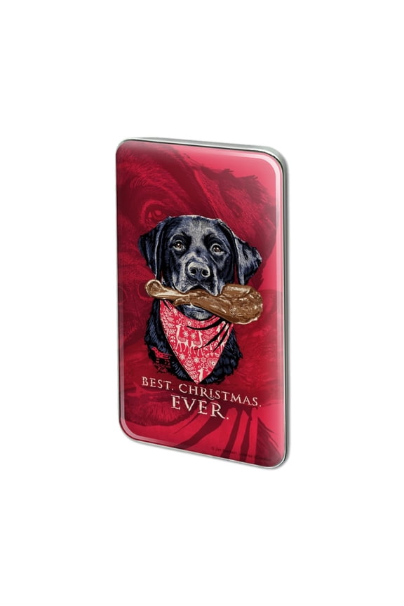 Best Christmas Ever Lab Dog Turkey Leg Metal Rectangle Lapel Hat Pin Tie Tack Pinback