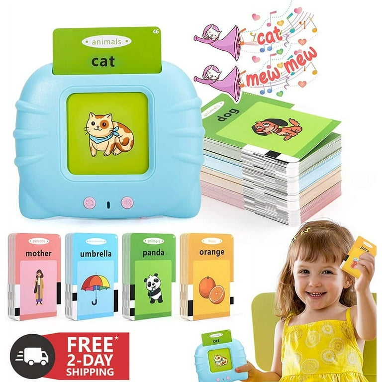 Toddler Toys for 2 3 4 5 Year Old Boys & Girls,Talking Flash Cards