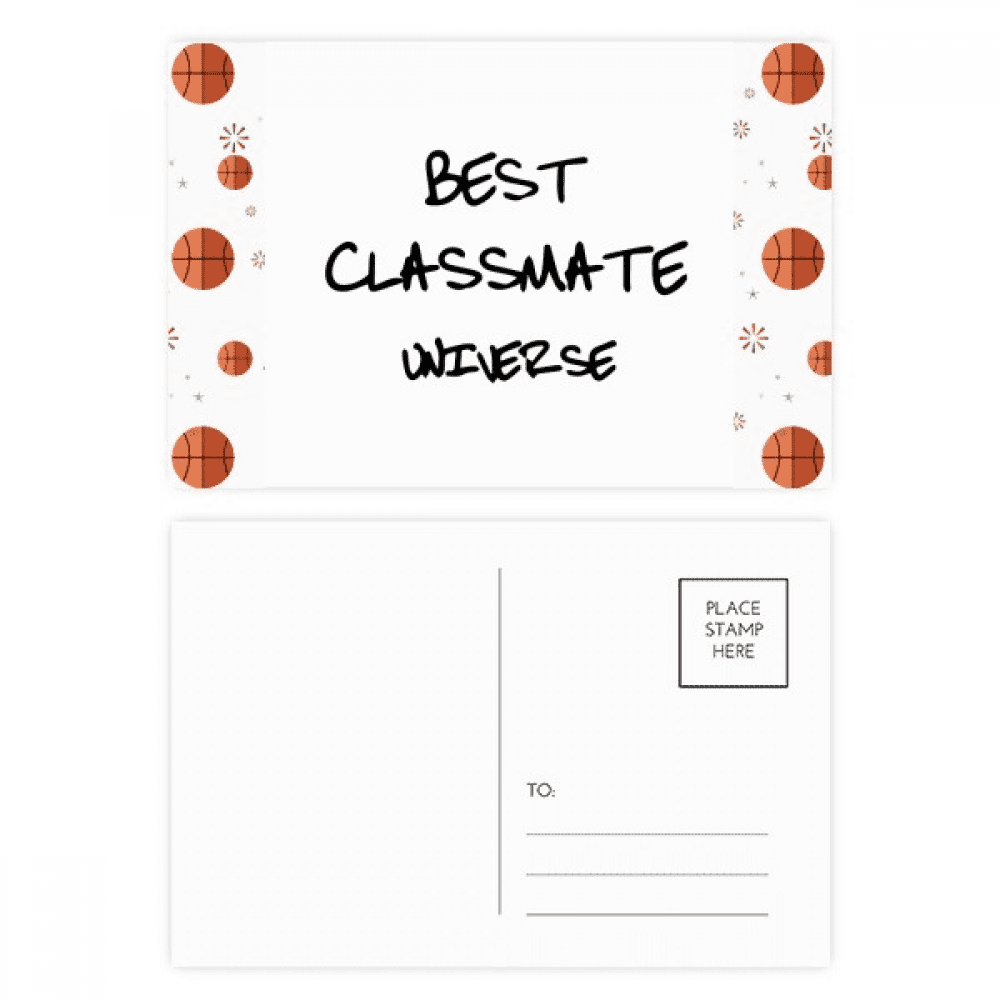 Best  Classmate Universe Graduation season Basketball Postcard Set Thanks Card Mailing Side 20pcs