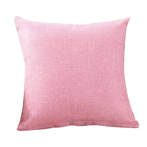 Best Clearance! FNGZ 40*40 Solid Color Linen Pillowcase Pink, Polyester Doll, Pillow Case, 1Pc Pillow Cover