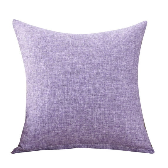Best Clearance! FNGZ 40*40 Solid Color Linen Pillowcase Purple, Polyester Doll, Pillow Case, 1Pc Pillow Cover