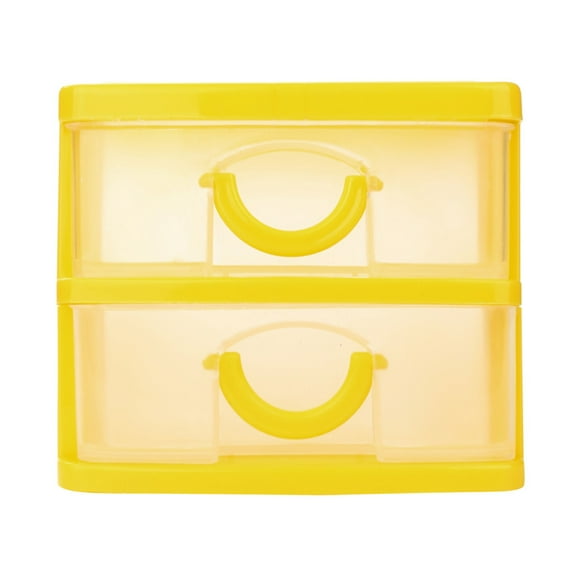 Pedty Multi-Layer Storage Box Small Drawer Type Yellow S (Yellow Two Layers), Storage Case, Home Textile Storage, 1 2-Layer Storage Box