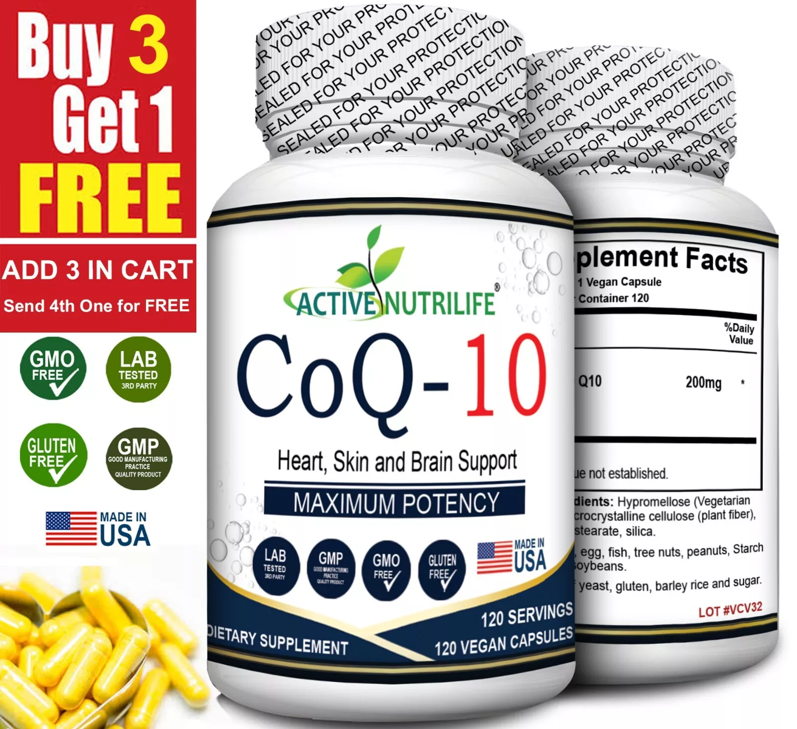 What Is The Best Coq10 Brand Best_CoQ10_200mg,_120_Capsules,_Vegetarian_Capsules,_Non-GMO