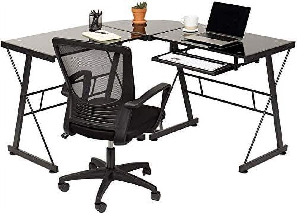 Best Computer Gaming Desk Modern PC Office L Shaped Desk with Free CPU ...