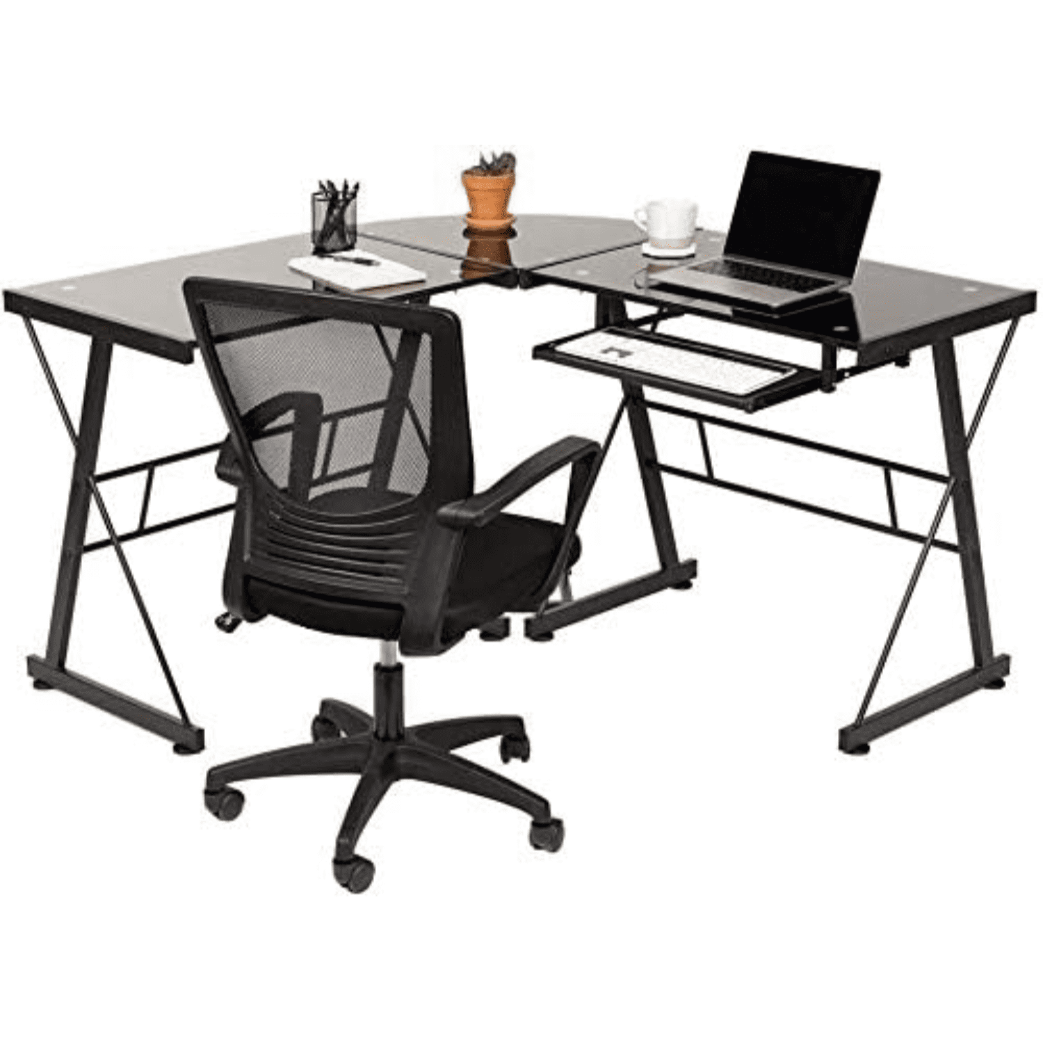 Best Computer Gaming Desk Modern PC Office L Shaped Desk with Free CPU