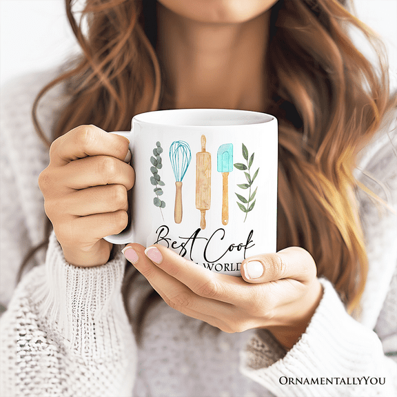 Best Cook Minimalist Personalized Mug, Chef Custom Gift with Name