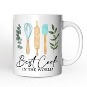 Best Cook Minimalist Personalized Mug, Chef Custom Gift with Name