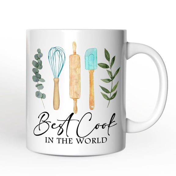 Best Cook Minimalist Personalized Mug, Chef Custom Gift with Name