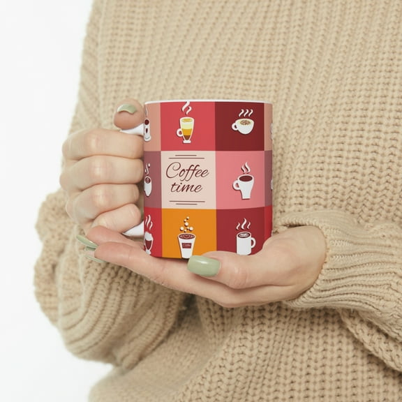 Best Cool Ceramic Latte Unique 11fl oz Coffee Time Designer Mugs Tea Cups Dishwasher Safe Gifts