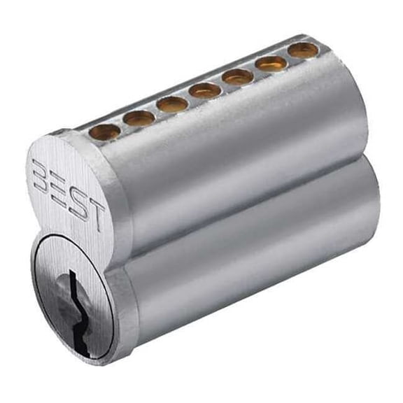 Best Interchangeable Core, Satin Chromium Plated, Keyway Type J 1C7J1626