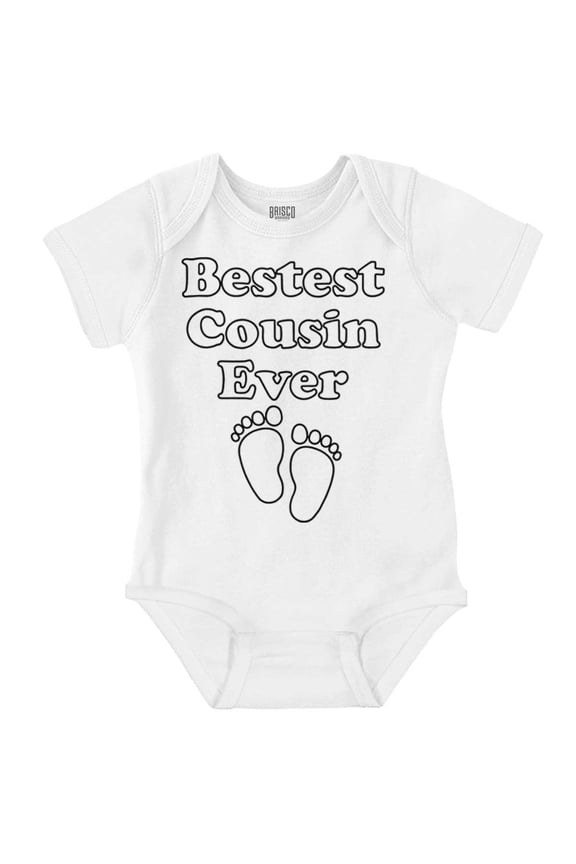 Best Cousin Ever Aunt Uncle Family Romper Boys or Girls Infant Baby Brisco Brands 24M