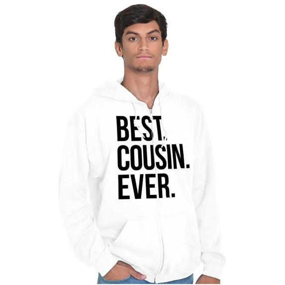 Best Cousin Ever Family Relatives Unisex Fleece Graphic Zip Up Hoodie Brisco Brands 4X
