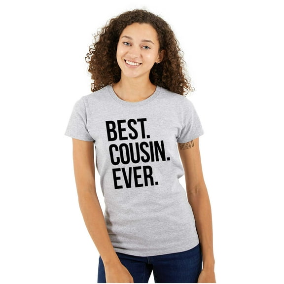 Best Cousin Ever Family Relatives Womens Slim Fit Graphic Tee Brisco Brands X