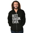 thumbnail image 1 of Best Cousin Ever Family Relatives Zip Up Hoodie Men's Women's Brisco Brands L, 1 of 6