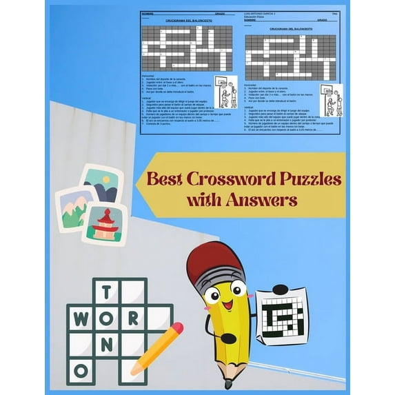Best Crossword Puzzles with Answers: Greatest fun and Entertaining Puzzles Book (Paperback)(Large Print)