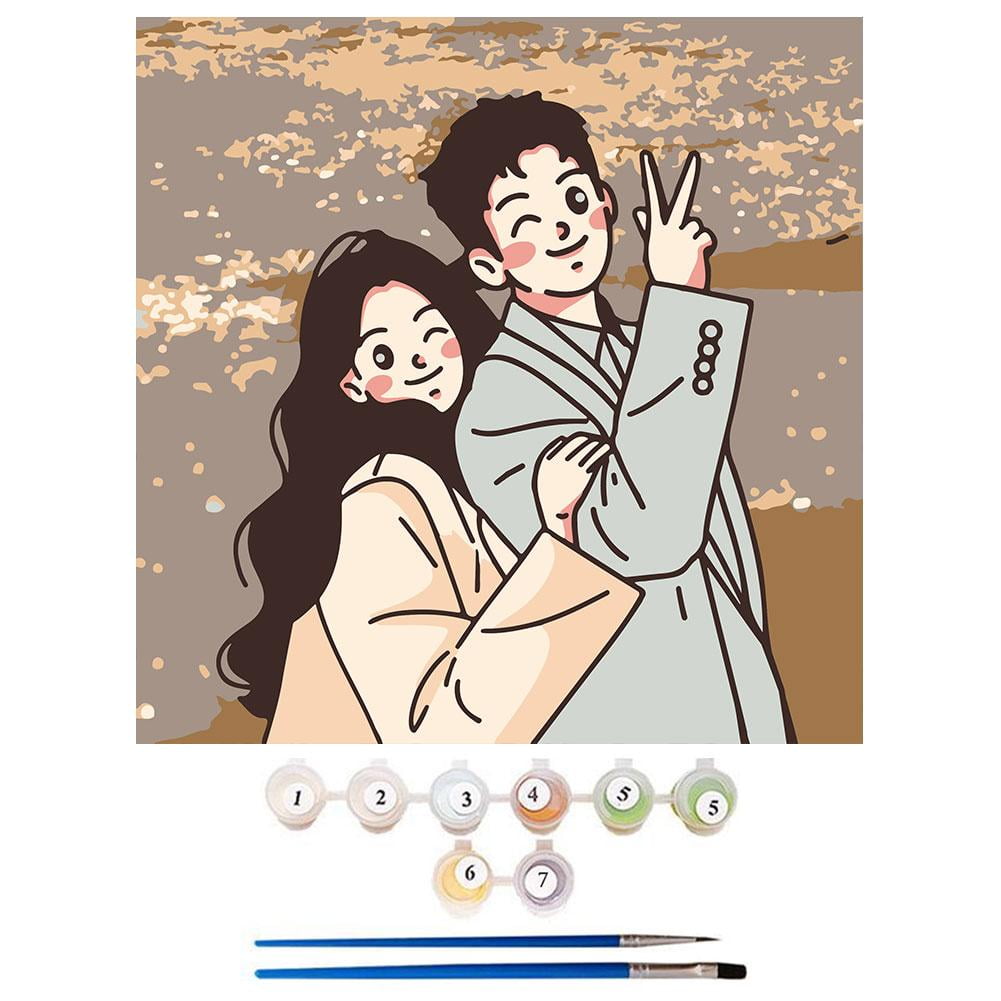 BestDIY Oil Painting Kit Paint By Numbers Beginner Frameless Adults