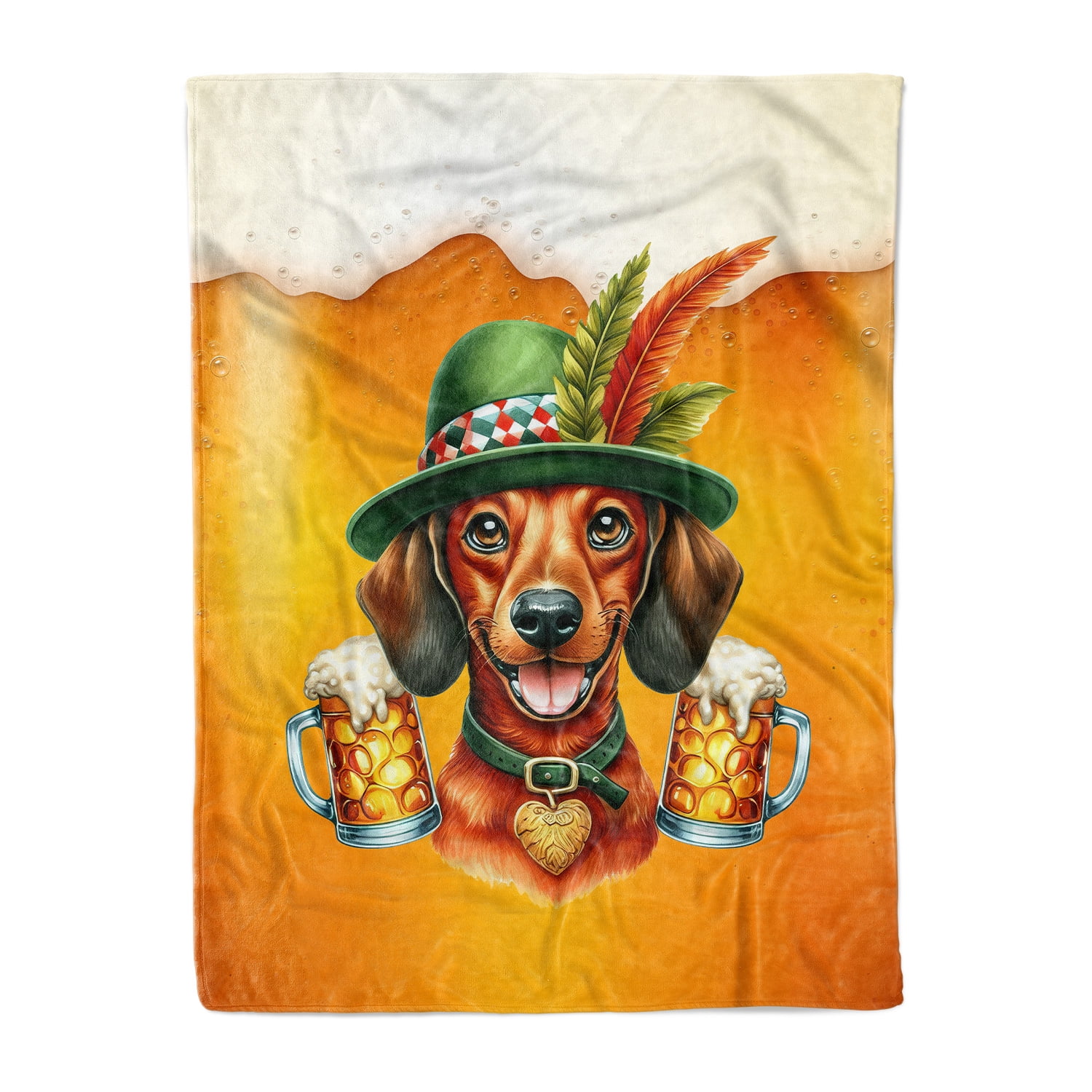 Best Dachshund Dad Proud Beer Lover Happy Oktoberfest Cozy Fleece ...