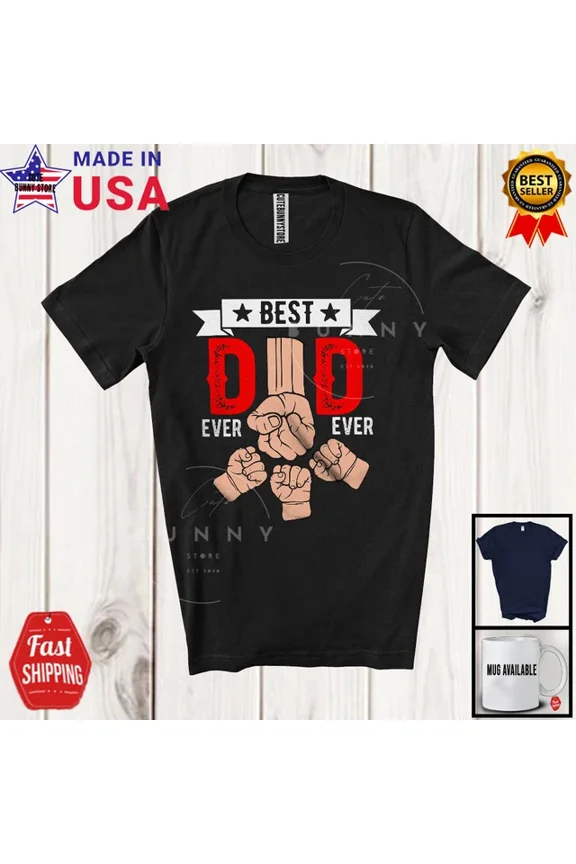 Best Dad, Amazing Father'S Day Son Daughter Dad Hands, Matching Family T-Shirt Unisex S-5XL Hot Trending Shirt, Vintage Birthday Gift