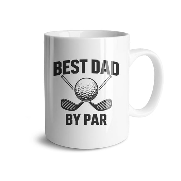 Best Dad By Par Coffee Mugs 15 OZ Sublimation Mugs,Double-sided Printing Ceramic Cups Ceramic Mugs for Coffee,Tea,Hot Cocoa