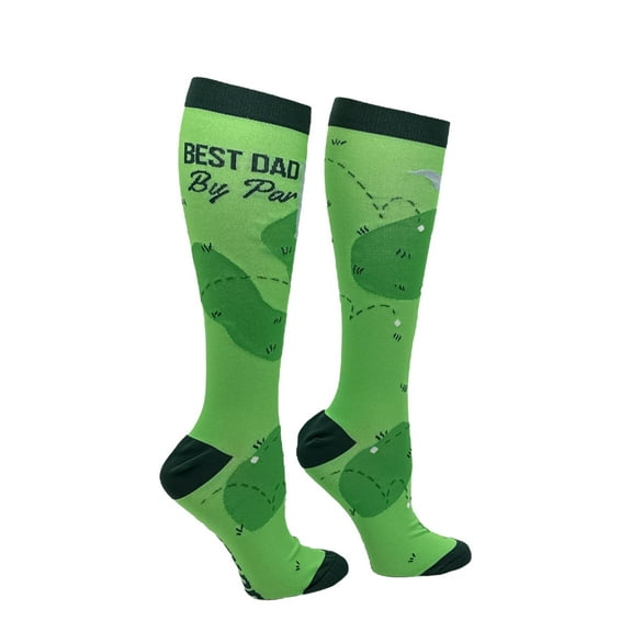 Best Dad By Par Funny Compression Socks for Men Funny Father's Day Socks