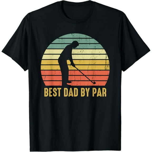 Best Dad By Par Funny Golf Gift For Men Father's Day Golfer Funny Creative Graphic T-Shirt