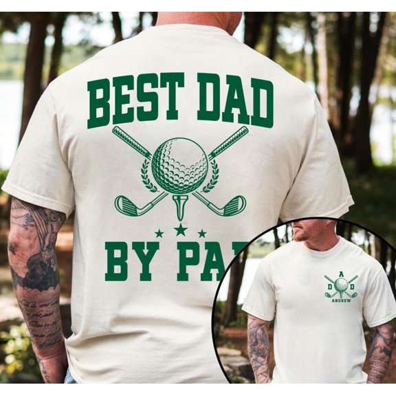 Best Dad By Par Golf Cool Dads Club Mens Husband Gift T-shirt