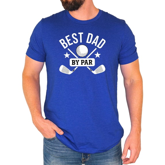 Best Dad By Par Matching Dad & Me Golf Shirt Funny Golf Lover Tee -SOLD INDIVIDUALLY Vintage Royal Shirt Adult Small